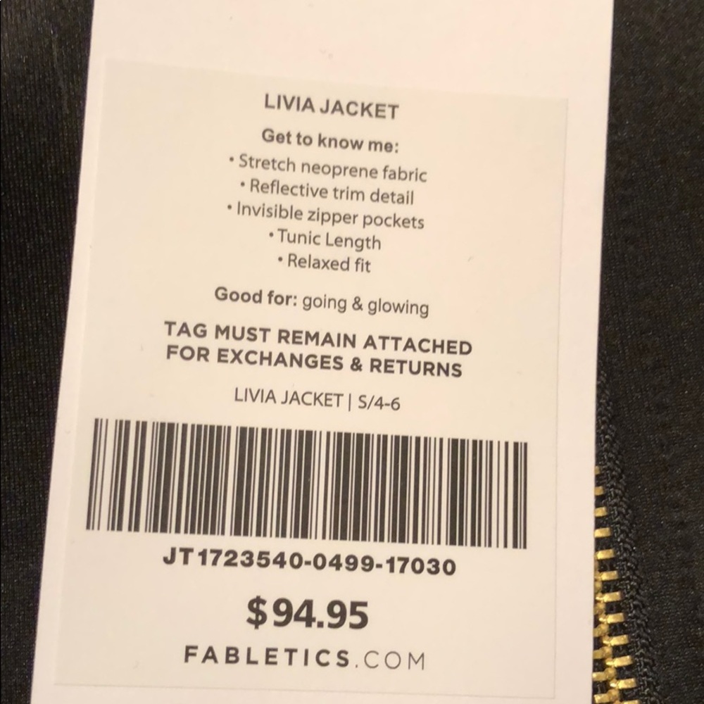 NWT Fabletics Livia Jacket - Picture 7 of 7